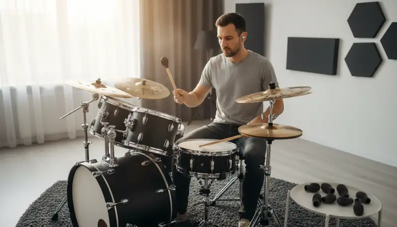 Akustikschlagzeug dämpfen: Tipps für zu Hause