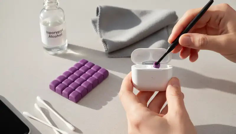 Earbud Ladecase richtig pflegen