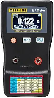 MESR-100 Digitales ESR Messgerät, Automatische Bereichswahl 0,001R Bis 100R Schaltung Widerstand/Kapazitätstester Ohmmeter Hintergrundbeleuchtung Doppelanschluss, Für Reparatur Tv/Lcd/Audioplatine