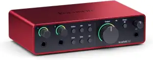 Focusrite Scarlett 2i2 4. Gen USB-Audio-Interface, Komposition, Streaming und Po