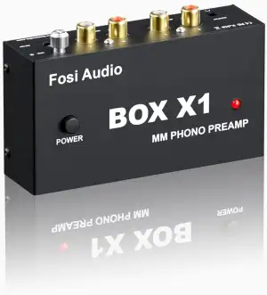 Fosi Audio BOX X1 Phono Vorverstärker, Vorverstärker für MM Plattenspieler mit 3