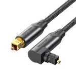 VENTION Optisches Audiokabel rechtwinkliges digitales optisches Audiokabel Toslink Digitalkabel für Soundbar und TV,vergoldetes optisches Kabel für Heimkino,S/PDIF,PS4,Xbox,Stereoanlage(3.28FT/1Meter)