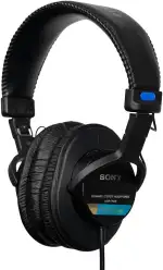 Sony MDR-7506 Studio-Monitor-Kopfhörer, geschlossen, kabelgebunden, 10 Hz-20 kHz, 63 Ohm, leichtes, faltbares Design (227 g), ideal für Studioaufnahmen und -abmischungen, inkl. Tasche, schwarz