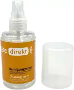 DIREKT Reinigungsspray - 100 ml Pumpflasche mit Zerstäuber - Für Hörgeräte, Ohrstücke, Gehörschutz & In-Ears - Schonende & Gründliche Reinigung