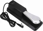 6,5 MM Schnittstelle Sustain Pedal, Rutschfeste Gummiboden Keyboard Pedal, Universal Keyboard Piano Sustain Pedal Keyboard mit 160cm Kabel für Elektronische Keyboards Digitalpianos