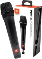 JBL PBM 100 – Dynamisches Gesangsmikrofon mit Kabel - Schwarz – Zubehör für die JBL Party-Box – Karaoke für Zuhause – Mit Kardioid-Richtcharakteristik