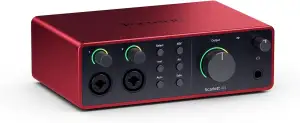 Focusrite Scarlett 4i4 4. Gen USB-Audio-Interface für Musiker, Songwriter, Gitar