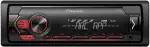 Pioneer MVH-S120UB, 1DIN Autoradio mit RDS, rot, halbe Einbautiefe, 4 x 50 Watt, USB, MP3, AUX-Eingang, Android-Unterstützung, 5-Band-Equalizer, ARC App