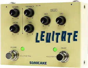 SONICAKE Delay und Reverb 2 in 1 Gitarren Effektpedal Digital Levitate