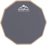 EASTROCK Schlagzeug-Übungspad,Übungs Drum Pad mit Leisen Drum-Pads Snare Übungs Drum Pad mit Drum Pad Aufbewahrungstasche für 8-Zoll Anfänger Übungs Drum Pad Leises Drumpad Set mit Drumsticks-Grau