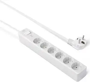 Amazon Basics Steckdosenleiste mit 6 Steckdosen, 600 Joule Überspannungsschutz, 