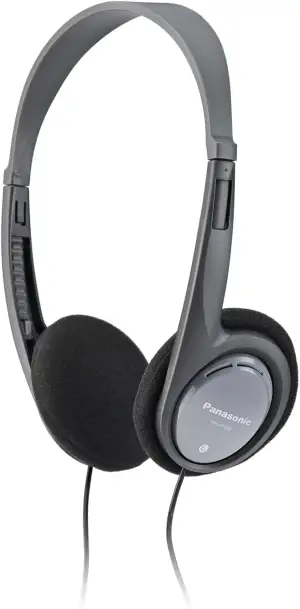 Panasonic RP-HT090 On Ear Kopfhörer kabelgebunden Grau Lautstärkeregelung TV