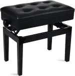 Klavierbank Klavierhocker Höhenverstellbar Mit PU Leder Gepolsterter Höhenverstellbarer Hocker Si...