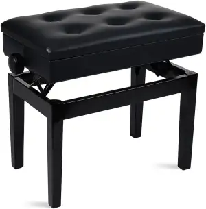 Klavierbank Klavierhocker Höhenverstellbar Mit PU Leder Gepolsterter Höhenverste