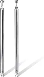 Bingfu FM UKW Tragbare Radio Antenne Ersatz 7-Sections 74cm Teleskopantenne 2 Kit Kompatibel mit TV ATSC DVB-T DVB-T2 Tragbarem Innenradio Bluetooth-Stereoempfänger AV-Audio Vedio-Heimkinoempfänger