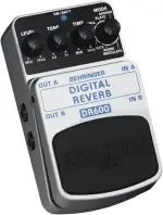 Behringer DR600 Digital Stereo Reverb Effektpedal, Silber, 1 Stück