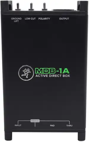 Mackie MDB-1A aktive DI-Box mit Hochpass, Phasenumschaltung, Ground Lift, -20 dB