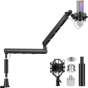CAHAYA Mikrofonarm Boom Arm Professionelle: Low Profile Verstellbarer Mikrofonar