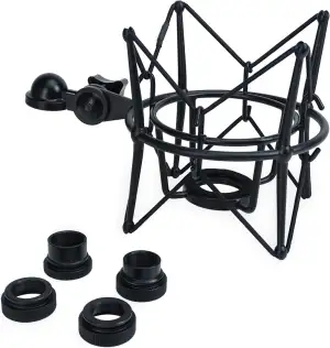 KEEPDRUM MS090B Mikrofon Spinne Shockmount elastische Halterung Schwarz