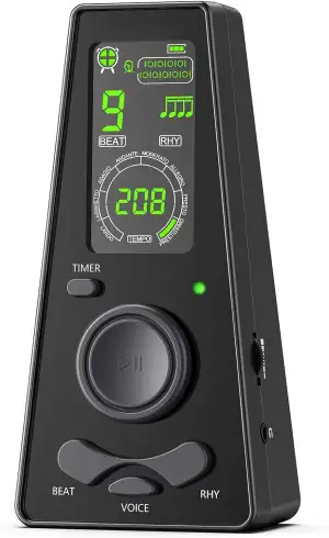 LEKATO Digitales Metronom mit Lautstärkeregler und Temporegler, Elektronisches M