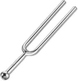 Stimmgabel inkl. A440 Hz Stimmgabel aus Edelstahl, Reinigungstuch und Schwarzer 
