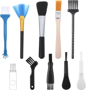 Bewudy 10 Stück Antistatische Bürste Reinigungsbürsten Set, Nylon Computer Reini