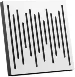 Bluetone Acoustic WaveFuser Wood - Akustikplatten aus Naturholz - Akustikpaneele - akustikschaumstoff 50x50cm (Weiß)