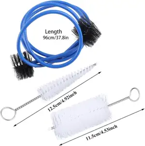 3 Modelle Trompeten Reinigungsset, Weiche Kunststoff Bürsten mit Metallgriff, Tr
