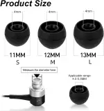 9 Paar Silikon Ohrstöpsel, Aufsatz In-Ear Gummi Silikon Ohrpolster, rutschfeste Ersatz-Ohrstöpsel für Fast Alle In-Ear Headset Klein Größe, 3 Größe(S/M/L)