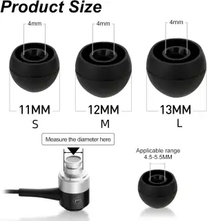 9 Paar Silikon Ohrstöpsel, Aufsatz In-Ear Gummi Silikon Ohrpolster, rutschfeste 