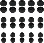 30 Stück Silikon Ersatz Ohrstöpsel, Kopfhörer-Ohrpolster Weiche Aufsätze in Größen S/M/L - Passend für Die Meisten Kopfhörer (Schwarz)