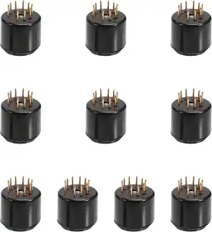 10 Stück 9-Poliger Röhrensockel-Testsockel für 6DJ8 12AX7 ECC83 12AU7 ECC82 EF86