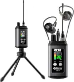 D Debra EST-12 UHF In-Ear Monitoring System Professionell Set | 20 Kanäle, latenzarm | 80m Reichweite, Hi-Fi Klang | Metallgehäuse, Stereo/Mono | Studio & Live