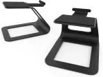 Kanto SE2 Elevated Desktop Speaker Stands for Small Speakers & Compact 2”-3” Studio Monitors | 3.8” Tall | Supports 3.22 kg| Damping 1.5 mm Silicone Padding | Pair | Black