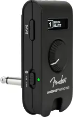 Fender Mustang Micro Plus Gitarrenverstärker, Ultimativer Persönlicher Kopfhörerverstärker mit 25 Verstärkermodellen, 25 Effekten, Bluetooth und 100 Presets, USB Wiederaufladbar