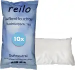 10x 1kg Luftentfeuchter Granulat (Calciumchlorid), Raumentfeuchter im Vliesbeutel, Nachfüllpacks ...