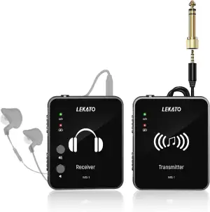 MS-1 Drahtloses In-Ear Monitoring, LEKATO Professionelles kabelloses 2.4G Stereo