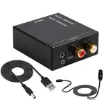 Digital-Analog-Wandler, Digital to Analog Audio Converter, Optisch Auf Cinch, Optisches Audiokabel Adapter für TV, Blu-Ray, PS5, DVD, Lautsprecher, Verstärker, Adapter Optisch auf Klinke 3,5