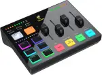 TONOR Gaming Audio Interface, Audio Mixer für Streaming, Podcasting, Studio Aufnahmen, 6,35mm und XLR-Kanal, Soundkarte mit RGB-Lichteffekten, für Gaming-Streamer, Content Creators TX310