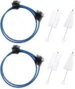 2 Set Reinigungsbürsten für Blechblasinstrumente, Reinigungsset Trompete Reinigung Pflege Kit Mundstückbürste Ventilbürste Musikinstrument Pflege Bürsten für Trompete Horn Euphonium Tuba