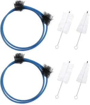 2 Set Reinigungsbürsten für Blechblasinstrumente, Reinigungsset Trompete Reinigung Pflege Kit Mundstückbürste Ventilbürste Musikinstrument Pflege Bürsten für Trompete Horn Euphonium Tuba