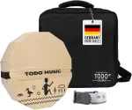 TODO Travel Cajon – Tragbares 3-Ton Box Drum mit einstellbarem Snare-System, handgefertigt inkl. Transporttasche, 40 × 36 × 11 cm (TODO 3in1 Travel Cajon The Nile Birch wood CTD-112 12-seitig)