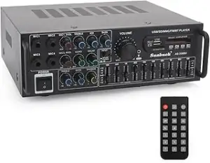 Areyourshop Hifi Verstärker Stereo pa endstufe mit Bluetooth 5.0 2000W Audio Rec