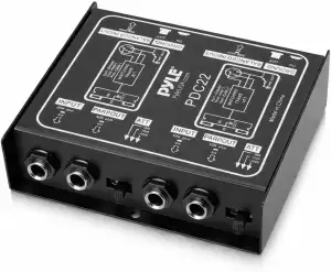 Pyle DI Box, Di, – Passive Direct Injection Box mit Brummen-Entferner und Eingan