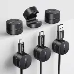 UGREEEN 6 Stück Kabelhalter Kabelclips, Magnetische Selbstklebende Kabel Organizer, Einhandbedienung, Kabelmanagement für USB Ladekabel Netzkabel Audiokabel, Kompatibel mit Kabel bis zu 7,5 mm