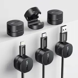UGREEEN 6 Stück Kabelhalter Kabelclips, Magnetische Selbstklebende Kabel Organiz