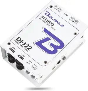 Bolanle J22 Active Stereo DI Box – 2-Kanal Aktive Direct Box mit 48V Phantom/Bat