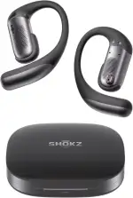 SHOKZ OpenFit Pro Open-Ear-Kopfhörer mit Open-Ear Geräuschreduzierung, Optimised for Dolby Atmos, Tiefe Bässe, 50H Akku, klare Anrufe für Arbeit, Sport, Outdoor Bluetooth 6.1, IP55, Schwarz