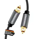 audio pirates optisches TOSLINK Glasfaserkabel [3,0 METER] digitales S/PDIF-Kabel,Verstärker,Heimkino,Xbox One,PS4,OD:4,0 mm,Nylon-Ummantelung,Metall-Stecker,vergoldete Kontakte