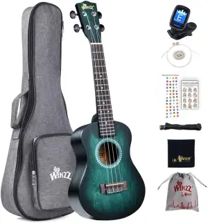 Winzz 23" Ukulele Konzert Anfänger Set Kinderm Erwachsene, Einzigartiges Farbdes